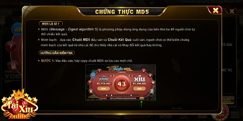 Tài Xỉu MD5 Ở Yo88 Là Gì? Đọc Nhanh Thông Tin Cần Nắm 2 Giao diện của tai xiu MD5